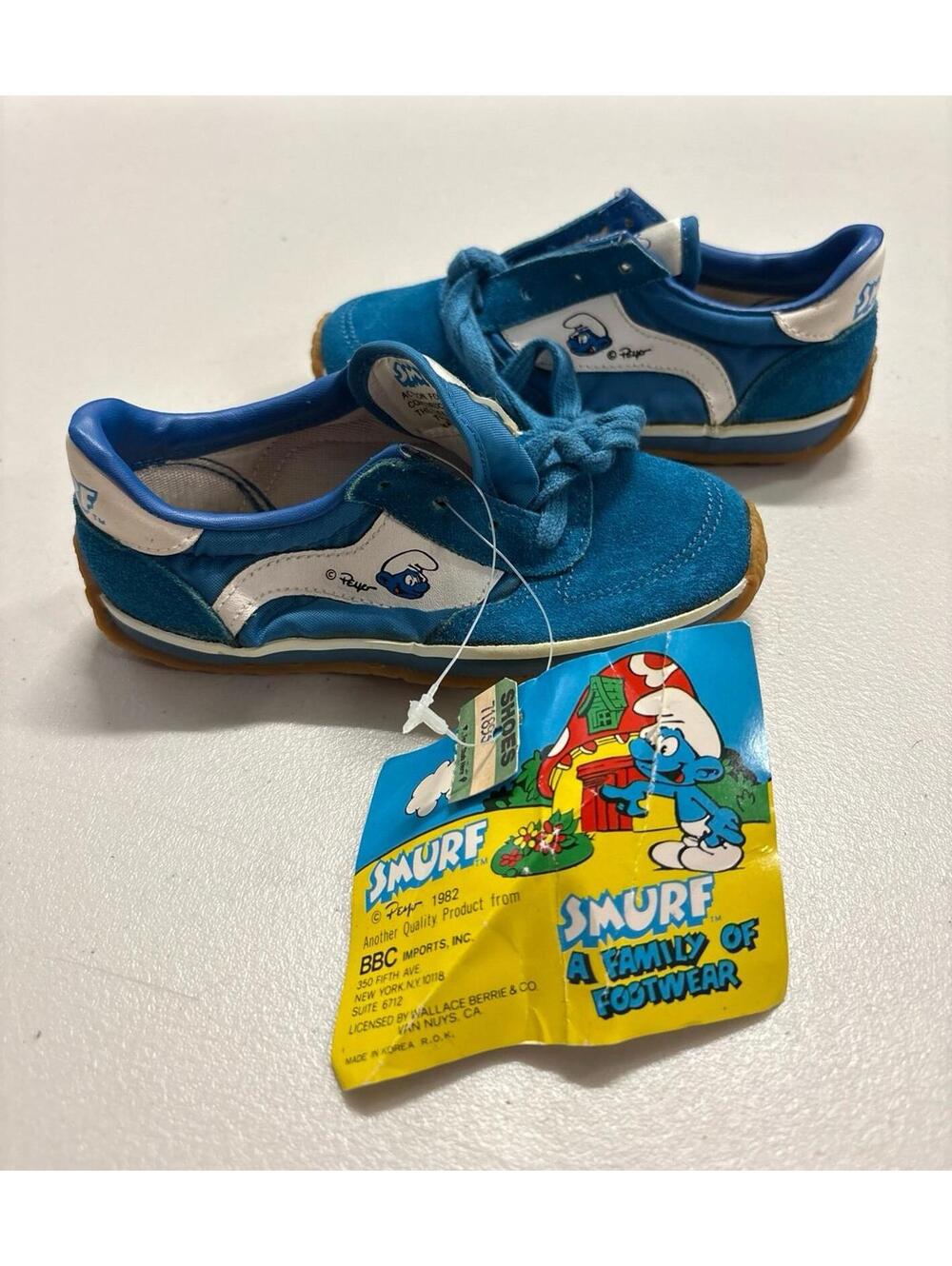 NEW Vintage 1982 Smurf’s Kids Shoes Smurfs Sneakers Size 10